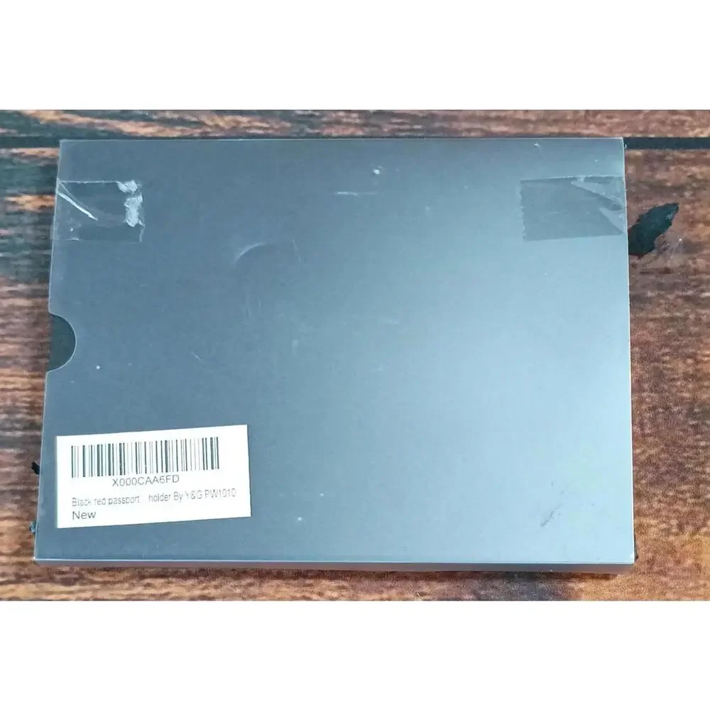 Y&G Black Red Passport‎ Holder Wallet